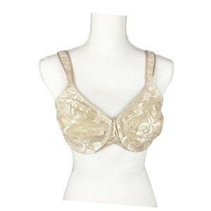 Elegant Cream Floral Women's Bra